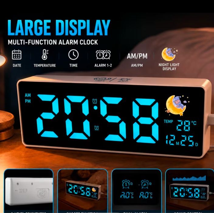 Цифровий Led- будильник, часи