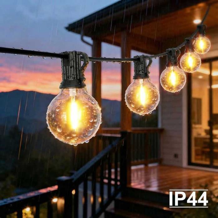 Girlanda ogrodowa świetlna łańcuch 25x LED 15m 9 trybów lampk