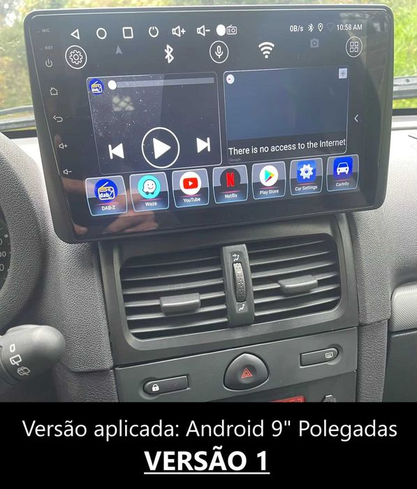 Rádio 2DIN 9" • Renault Clio 2 II • (1998 a 2007) • Android [4+64GB]