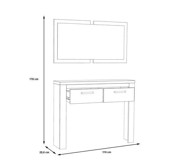 Móvel de Entrada com Espelho VERONA (Conforama) – Excelente Estado