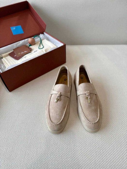 35-43 Женские бежевые лоферы Loro Piana Summer Walk лофери Лоро Пиана