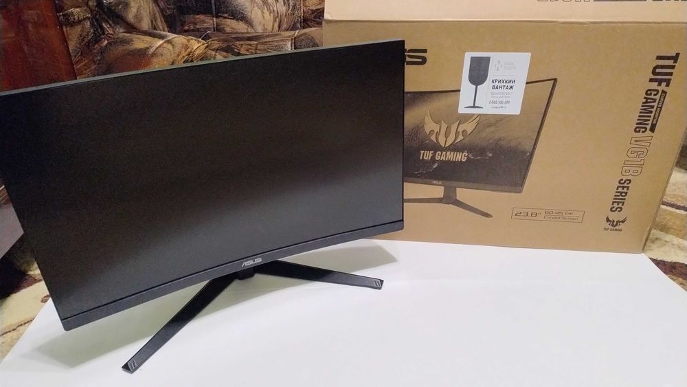 Монітор 24" Asus TUF Gaming VG24VQ1B (Curved)
