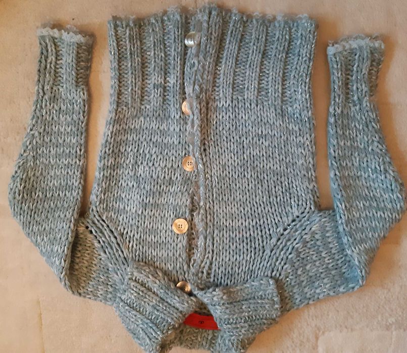 Włoski sweter z wełną Designers Remix Collection, rozmiar S