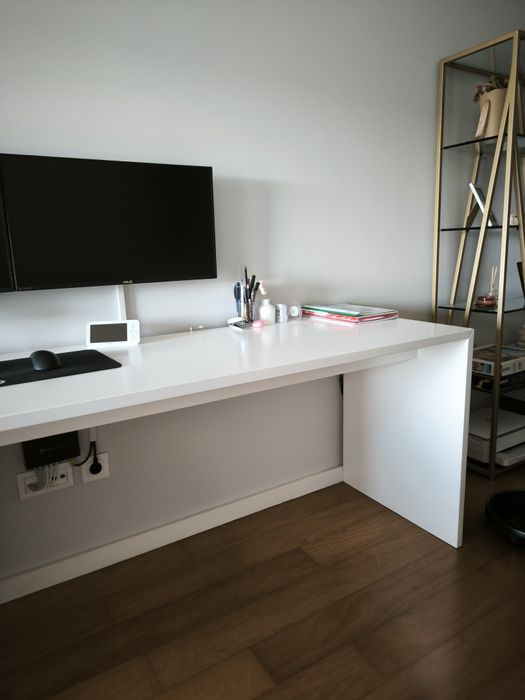 Secretária lacada branco