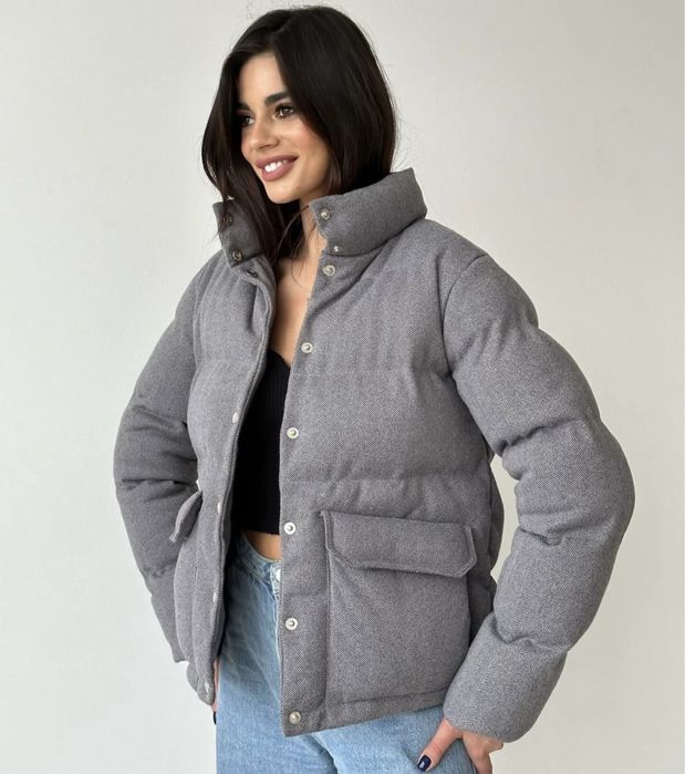 Пуховик жіночий сірий Farfalla розмір С