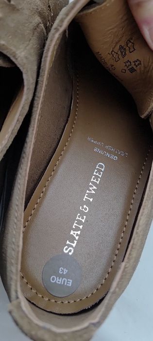 NOWE skórzane buty, półbuty męskie Slate&Twed r.  42/43