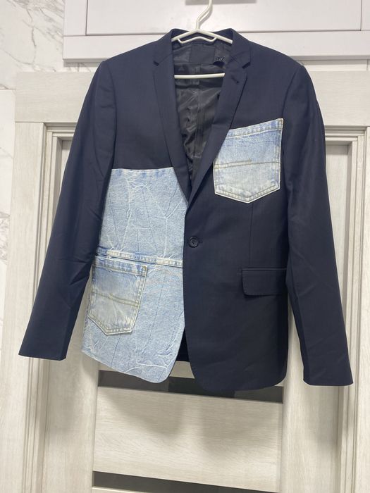 Пиджак с джинсовой вставкой M-L