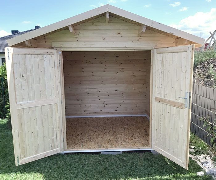 Domek narzędziowy ogrodowy 300x300cm deska 28mm z podłogą Ontario