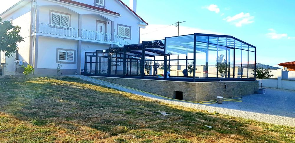 Cobertura telescópica piscina