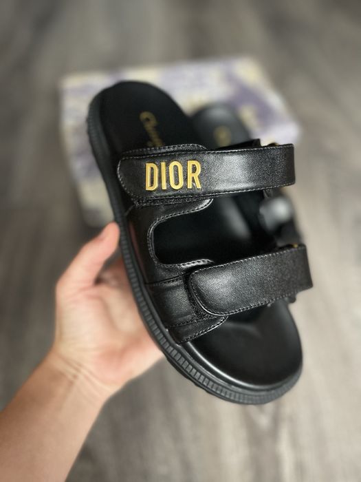 Шльопанці dior натуральна шкіра