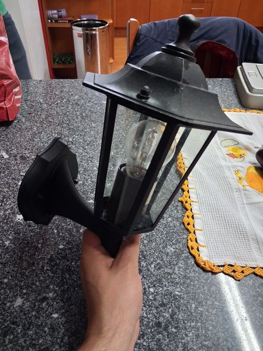 Candeeiro de Exterior Clássico Preto – Aplique de Parede (Novos)