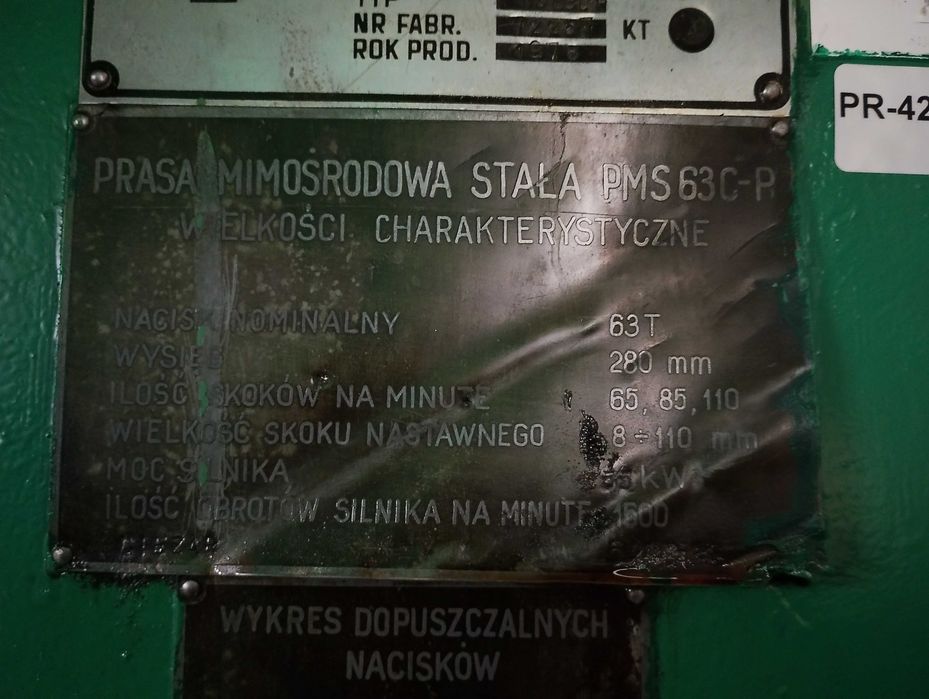 prasa mimośrodowa PMS 63C