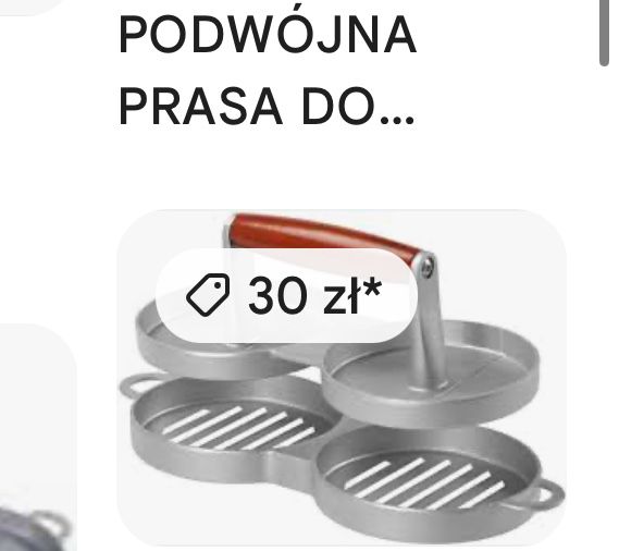 Podwujna praska do hamburgerow
