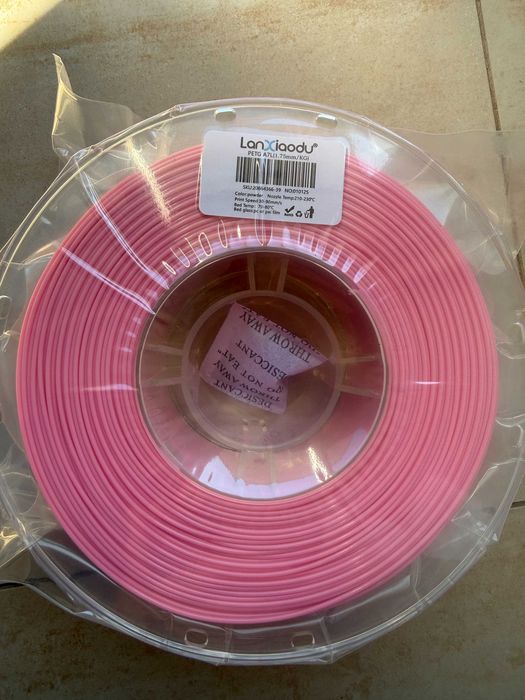 Filamento PETG rosa 1.75mm 1kg para impressora 3D filament