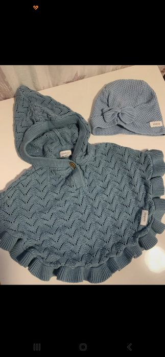 Piękny komplet zestaw newbie turban ponczo