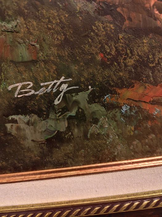 Quadro sala em tela pintado a óleo e assinado