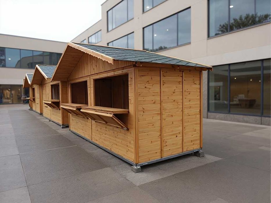 DOMEK HANDLOWY 2 Drewniany Sklepik - Pawilon Targowy Jarmark PRODUCENT