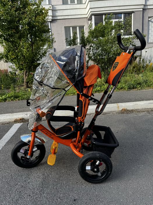 Дитячий триколісний велосипед Azimut Trike з батьківською ручкою