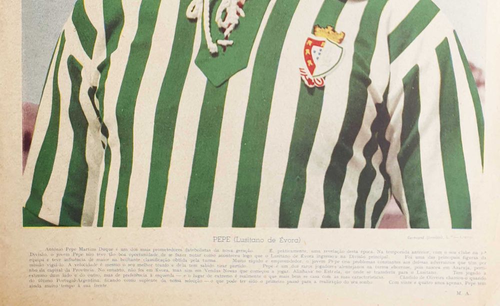 Antiga ~ "SEPARATA do MUNDO de AVENTURAS" ~ Futebol ~ Anos 50 ~ #5