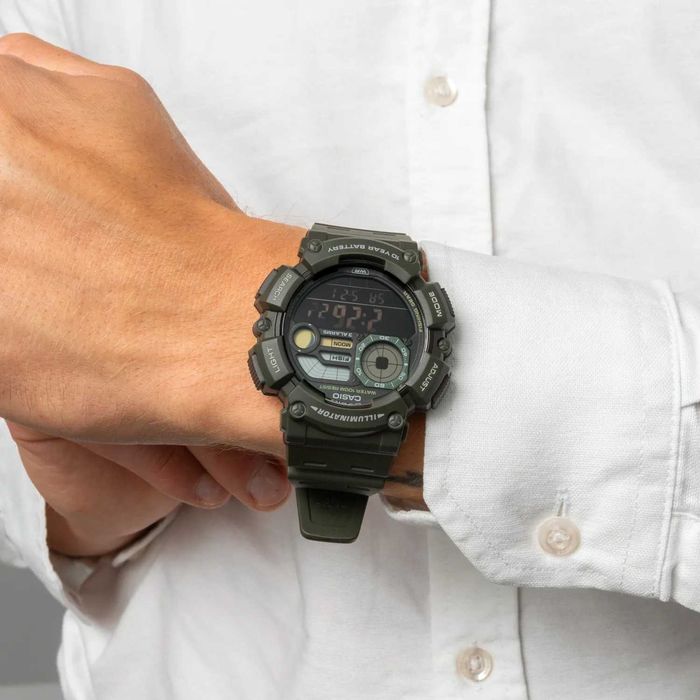 Zegarek męski Casio Digital Moonphase WS-1500H-3B