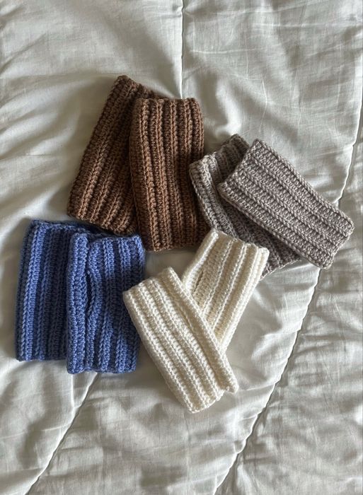 Мітенки вʼязані гачком ручна робота