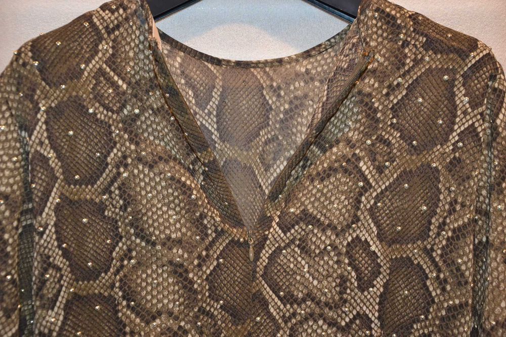MICHAEL KORS Animal Print Bluzka Damska roz 8 Oryginalna 100%