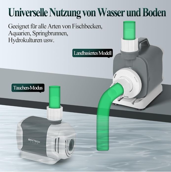 Boxtech Aquarium Pompa zanurzeniowa 25W-1500L/H