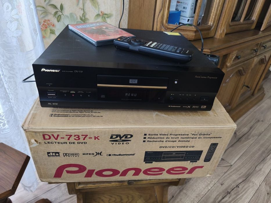 Pioneer DV-737 super stan fabryczne opakowanie pilot podświetlony