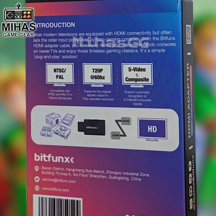 HDMI адаптер Bitfunx для Nintendo N64, GameCube, SNES — 720p