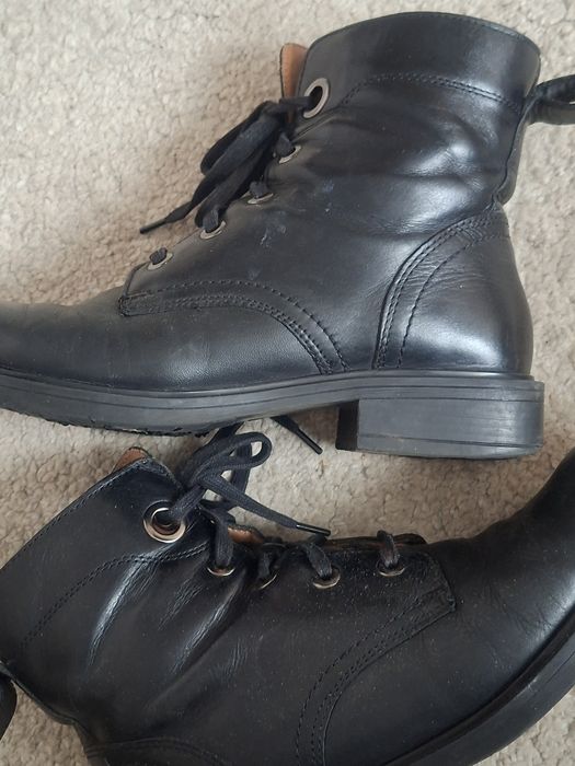Buty zimowe lasocki 38 damskie skórzane czarne