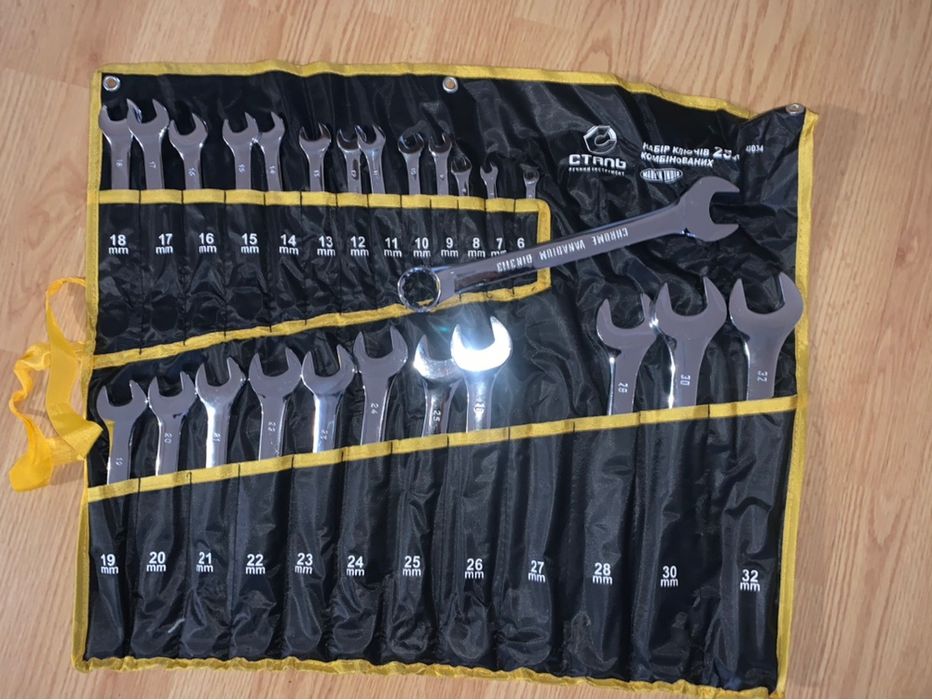 Качественный набор комбинированных рожково-накидных ключей 25 ед 6-32
