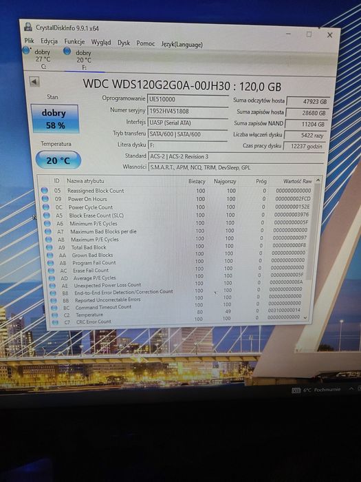 Dysk 2.5 SSD WD GREEN 120GB WDS120G2G0A (Testy na zdjeciach)