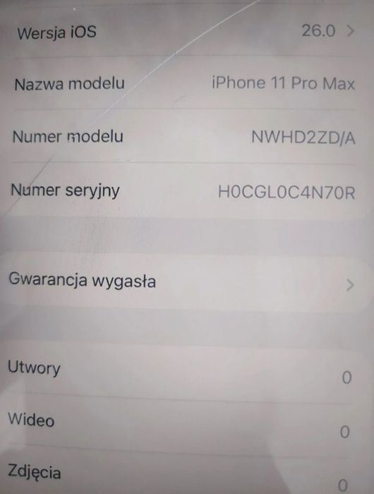 Iphone  11 pro max 83% kondycji baterii