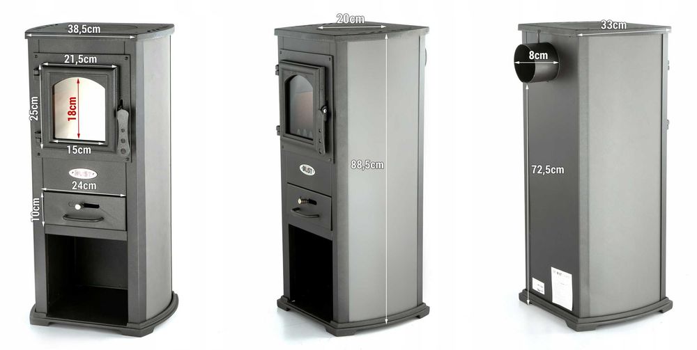 Piec żeliwny koza kominek BLIST EKONOMIK LUX 7kW