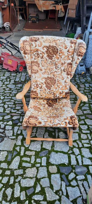 Fotel bujany lata 50 60 PRL