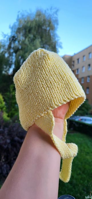 Czapeczka bonetka 2-6 miesięcy bawełna
