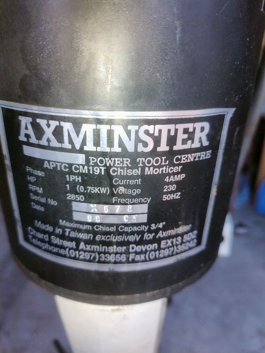 Dlutownica - czopownica. Axminster