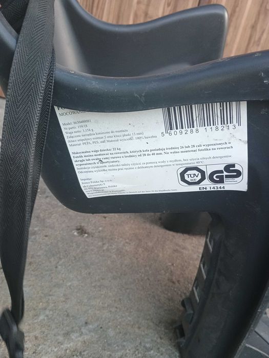 Fotelik dla dziecka rowerowy