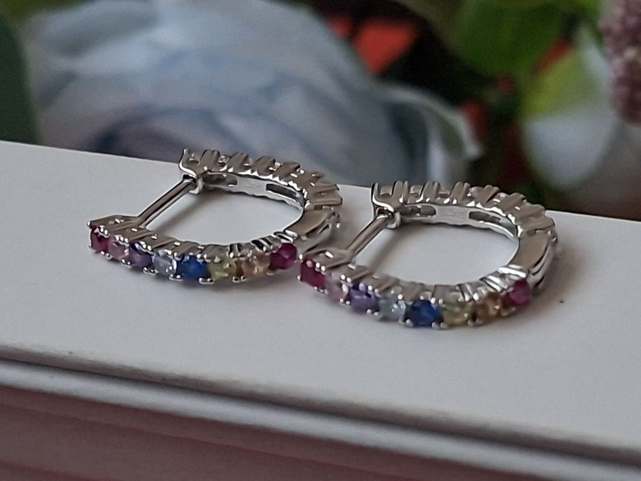 Srebrne kolczyki 2 w 1 pr.925