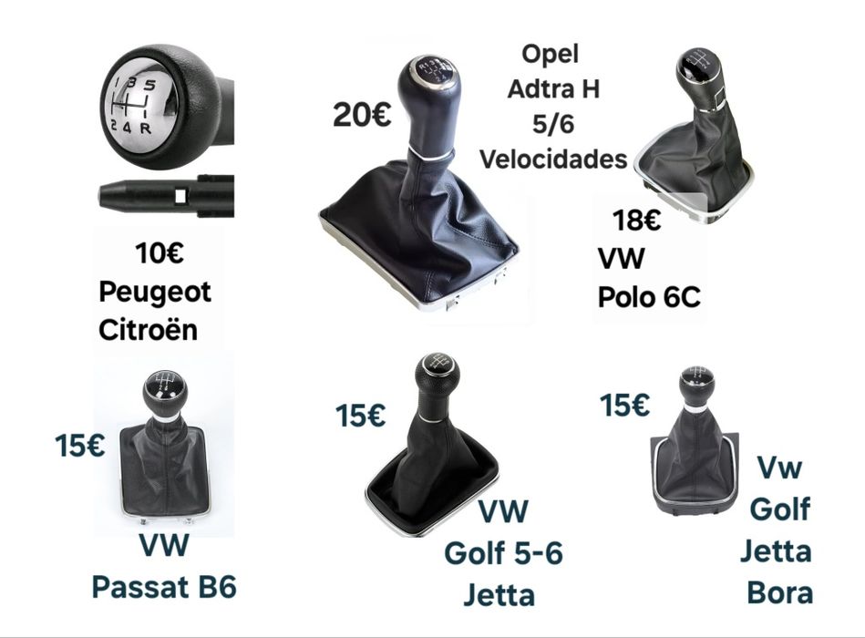 Varias Manetes de Velocidades e Foles (Artigos Novos)