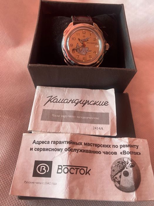 Relógio Vostok Komandirskie mecânico + caixa e documentos