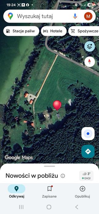 Działka budowlana z domkiem nad jeziorem Dejguny