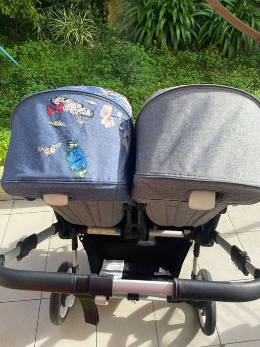 Bugaboo Donkey 2 Duo – Conjunto Completo (1 Alcofa + 2 Assentos) + Cap