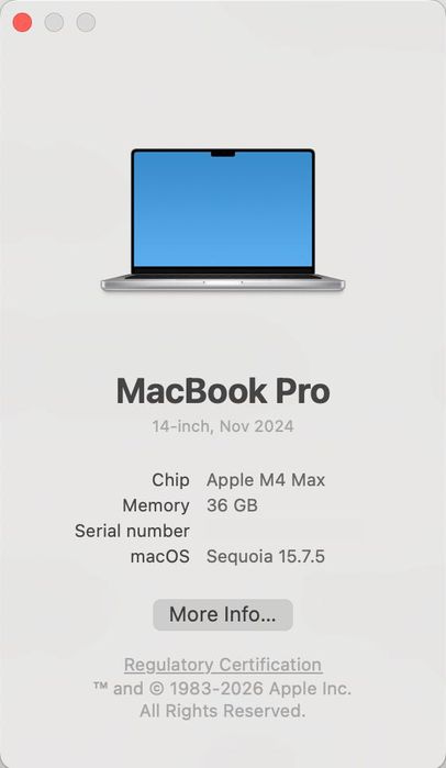 Macbook Pro M4 MAX 36GB 1TB - NOVO