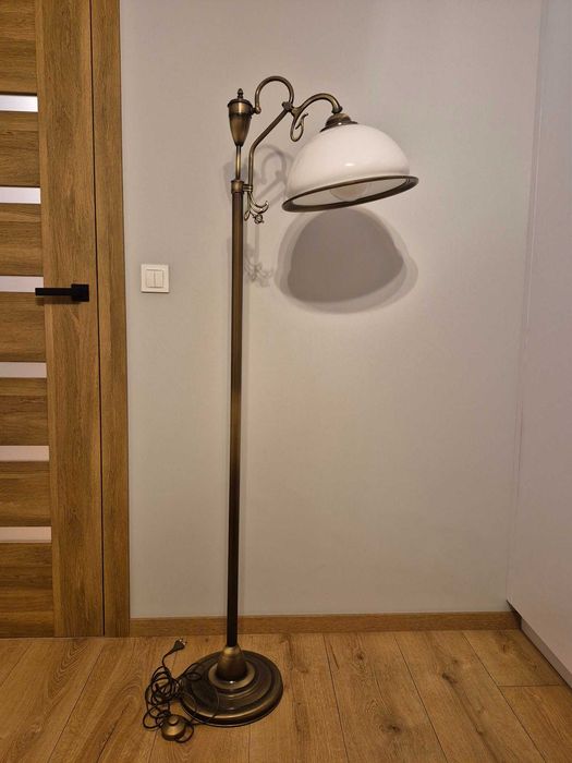 Zestaw JUPITER mosiądz: żyrandol + lampa podłogowa