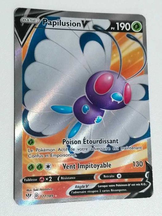 Butterfree V Card #177/189 Pokémon (French)