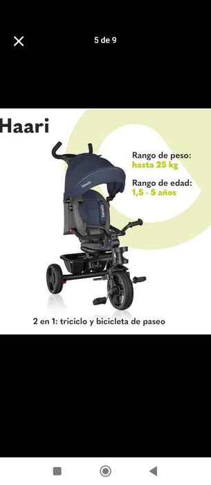 Carrinho de bebê que vira triciclo