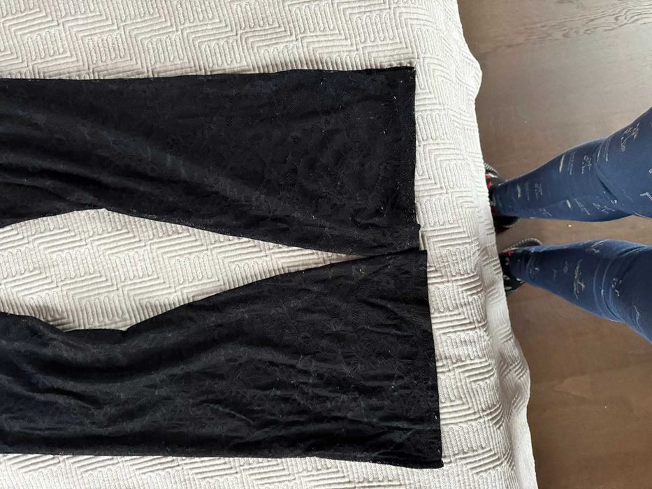 Кружевные гипюровые штаны мережеві прозорі штани кльош