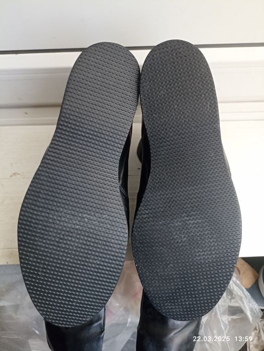 Демисезонные ортопедические кожаные ботинки, длина стельки  около 28см