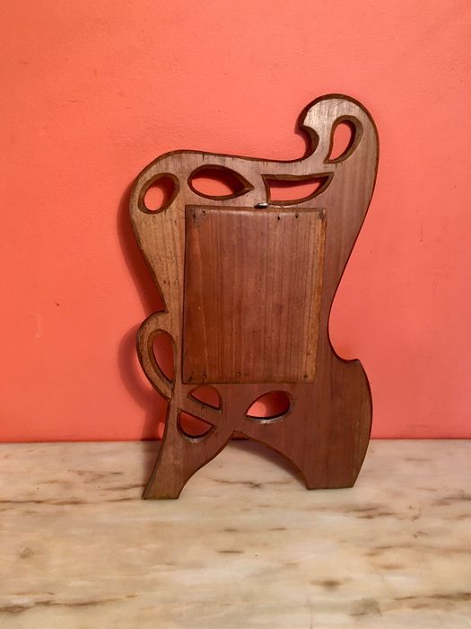 RECORDAÇÃO do SAMEIRO - madeira - 1a metade do séc. XX - 28x17 cm/s